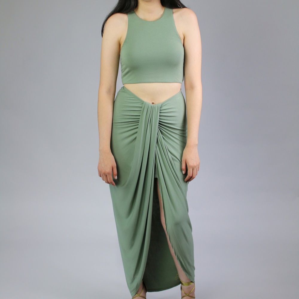 Olive green two piece set